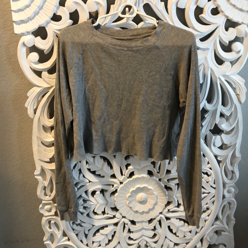 Waffle knit long sleeve !